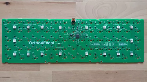 Ortho4Exent - Ortholinear PCB for Exent